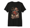 Santa Claus Cowboy Tri Blend T-Shirt - Trendy Graphic for Adults - T-Shirt, Sweatshirt, Hoodie