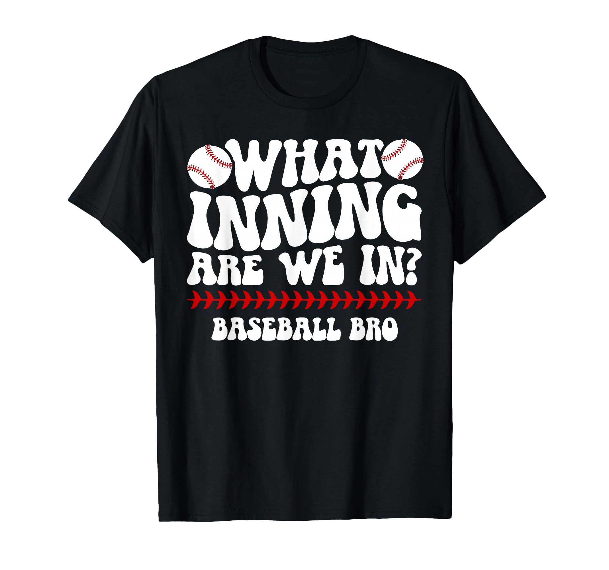 Baseball Brother Baseball Player Groovy T-Shirt - Graphic Print Men Women - T-Shirt, Sweatshirt, Hoodie