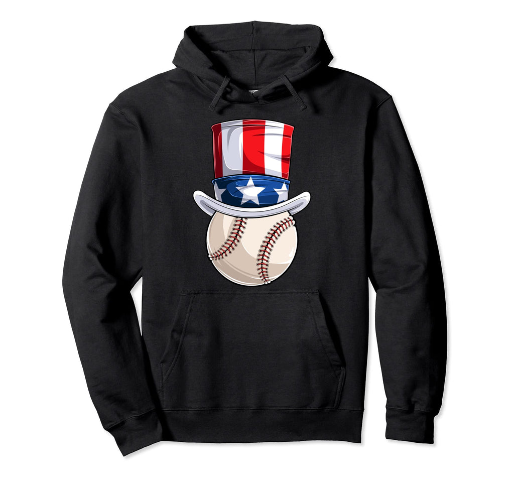 American Flag Baseball Shirts Hoodie - Fun Novelty Design for Adults - T-Shirt, Sweatshirt, Hoodie