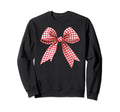 Red Gingham Ribbon Bow Coquette Y2K Sweatshirt - Graphic Print Men Women - T-Shirt, Sweatshirt, Hoodie