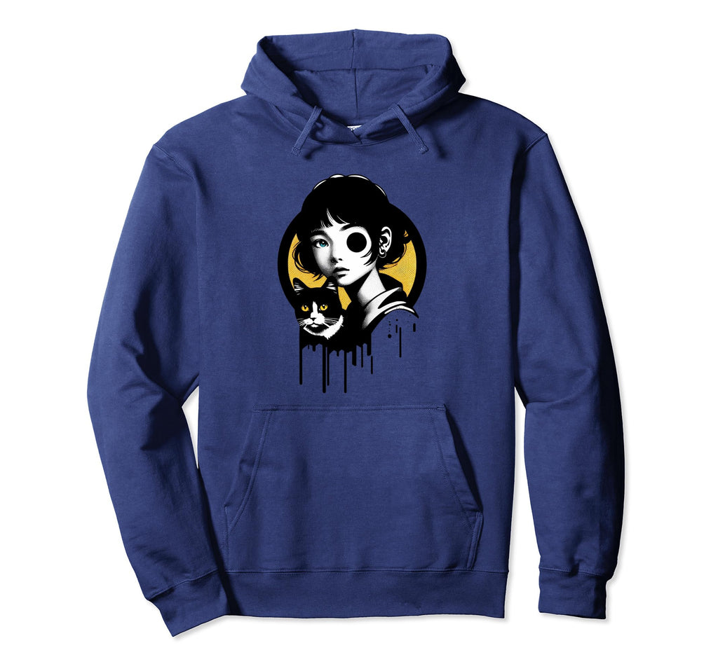 Funny And Cat Graffiti Grunge 90S Hoodie - Custom Art Print for Adults - T-Shirt, Sweatshirt, Hoodie