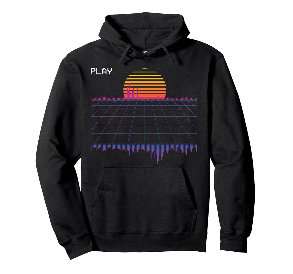 Outrun Synthwave Retrowave Wave Hoodie - Minimalist Print for Adults - T-Shirt, Sweatshirt, Hoodie