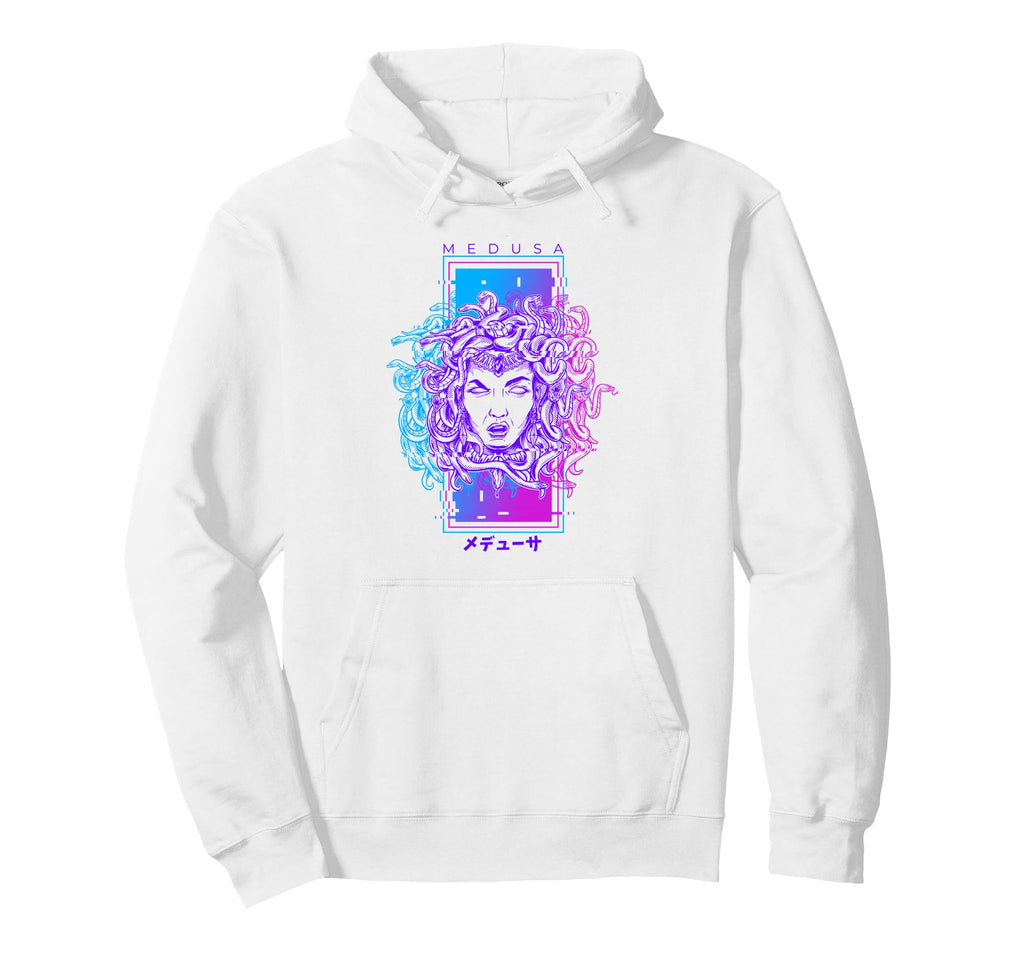 Vaporwave Medusa Statue Aesthetic Hoodie - Minimalist Print Men Women - T-Shirt, Sweatshirt, Hoodie