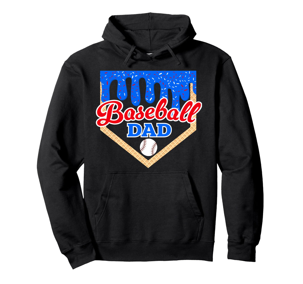 Baseball Dad Ice Cream Drip Home Hoodie - Custom Art Print for Adults - T-Shirt, Sweatshirt, Hoodie