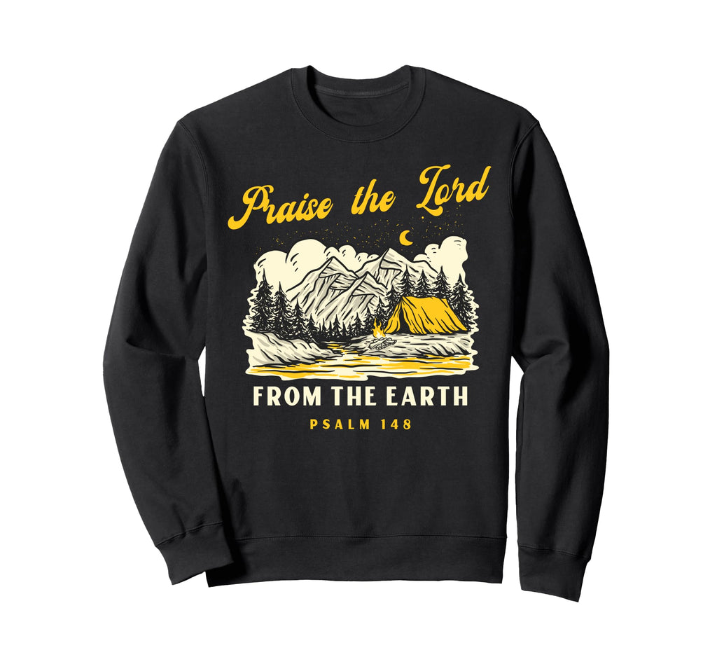 Boho Christian Camping Praise Lord Sweatshirt - Custom Art Print Men Women - T-Shirt, Sweatshirt, Hoodie