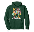 My Senior Sister Era Groovy Baseball Hoodie - Novelty Apparel Unisex - T-Shirt, Sweatshirt, Hoodie