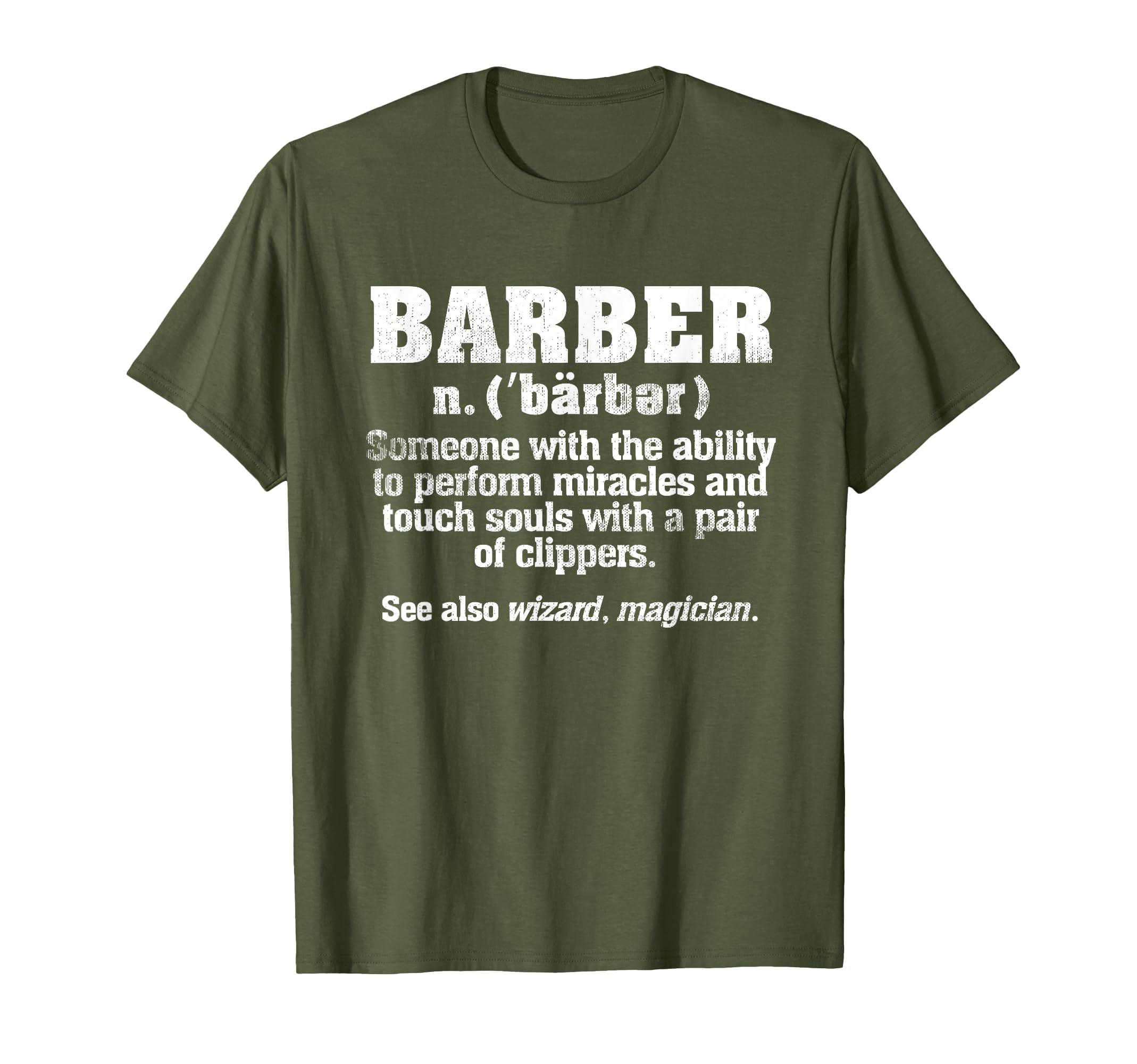 Distressed Best Barber Definition T-Shirt - Aesthetic Graphic for Adults - T-Shirt, Sweatshirt, Hoodie