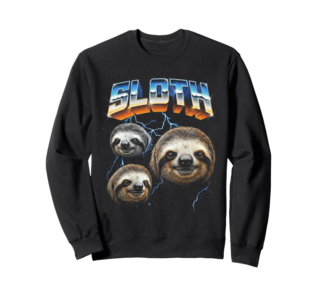Sloth 80S Funny Sloth Animal 90S Sweatshirt - Custom Art Print Unisex - T-Shirt, Sweatshirt, Hoodie