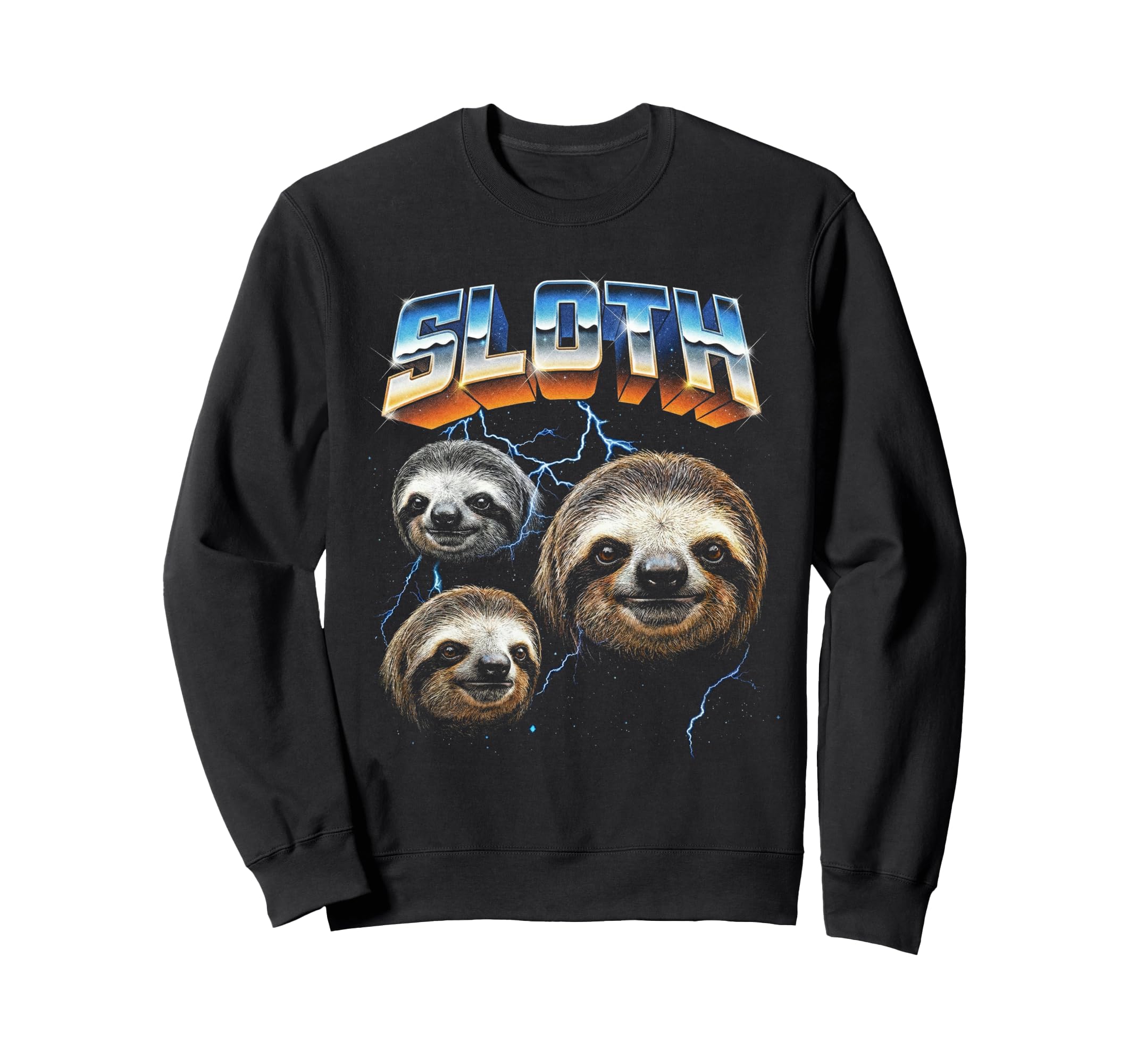 Sloth 80S Funny Sloth Animal 90S Sweatshirt - Custom Art Print Unisex - T-Shirt, Sweatshirt, Hoodie