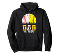 Dad Both Baseball Softball Fathers Hoodie - Minimalist Print for Adults - T-Shirt, Sweatshirt, Hoodie