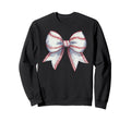 Coquette Baseball Bow Mom Sister Sweatshirt - Minimalist Print Men Women - T-Shirt, Sweatshirt, Hoodie