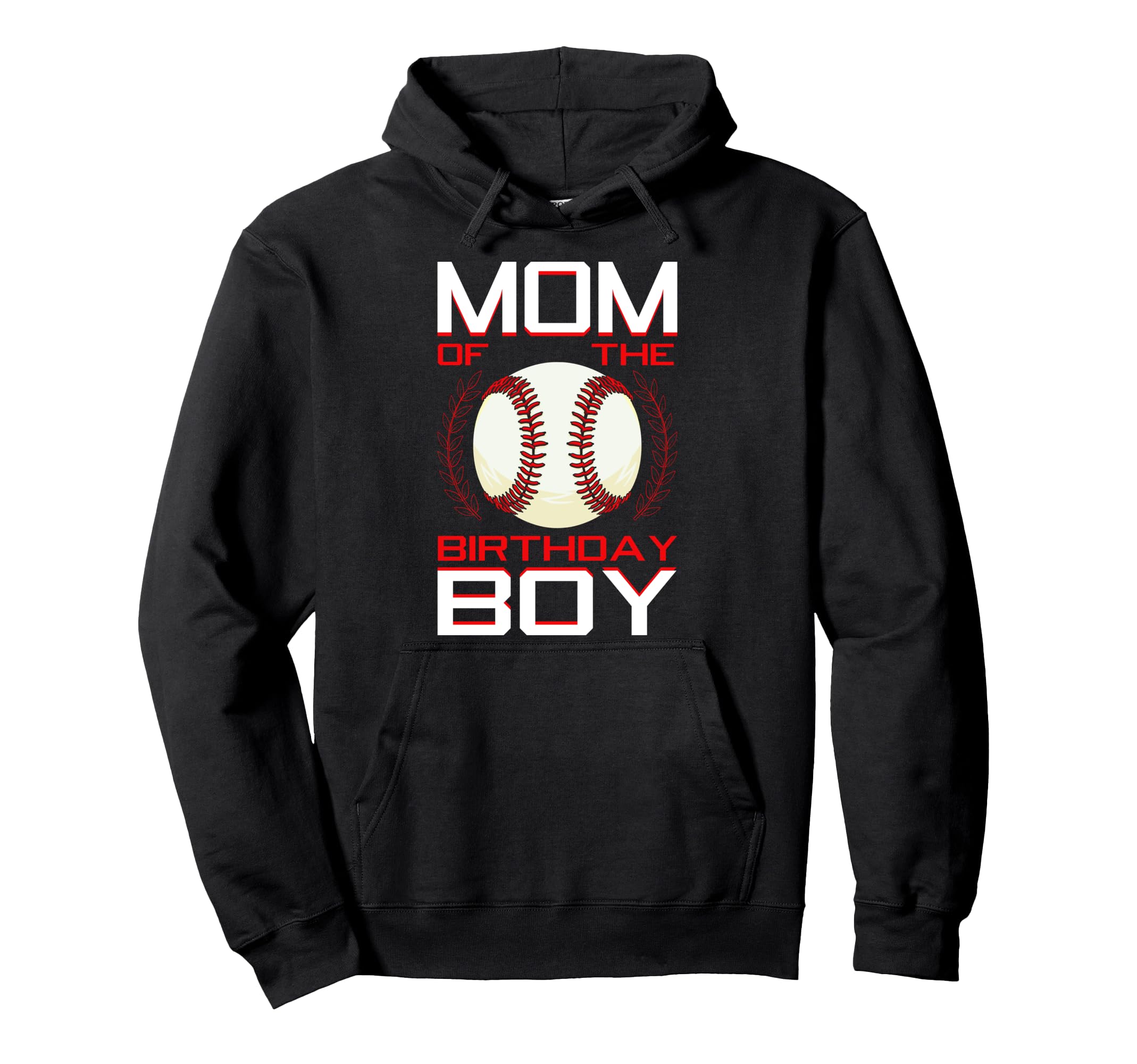 Mom Birthday Baseball Theme Bday Party Hoodie - Custom Art Print for Adults - T-Shirt, Sweatshirt, Hoodie