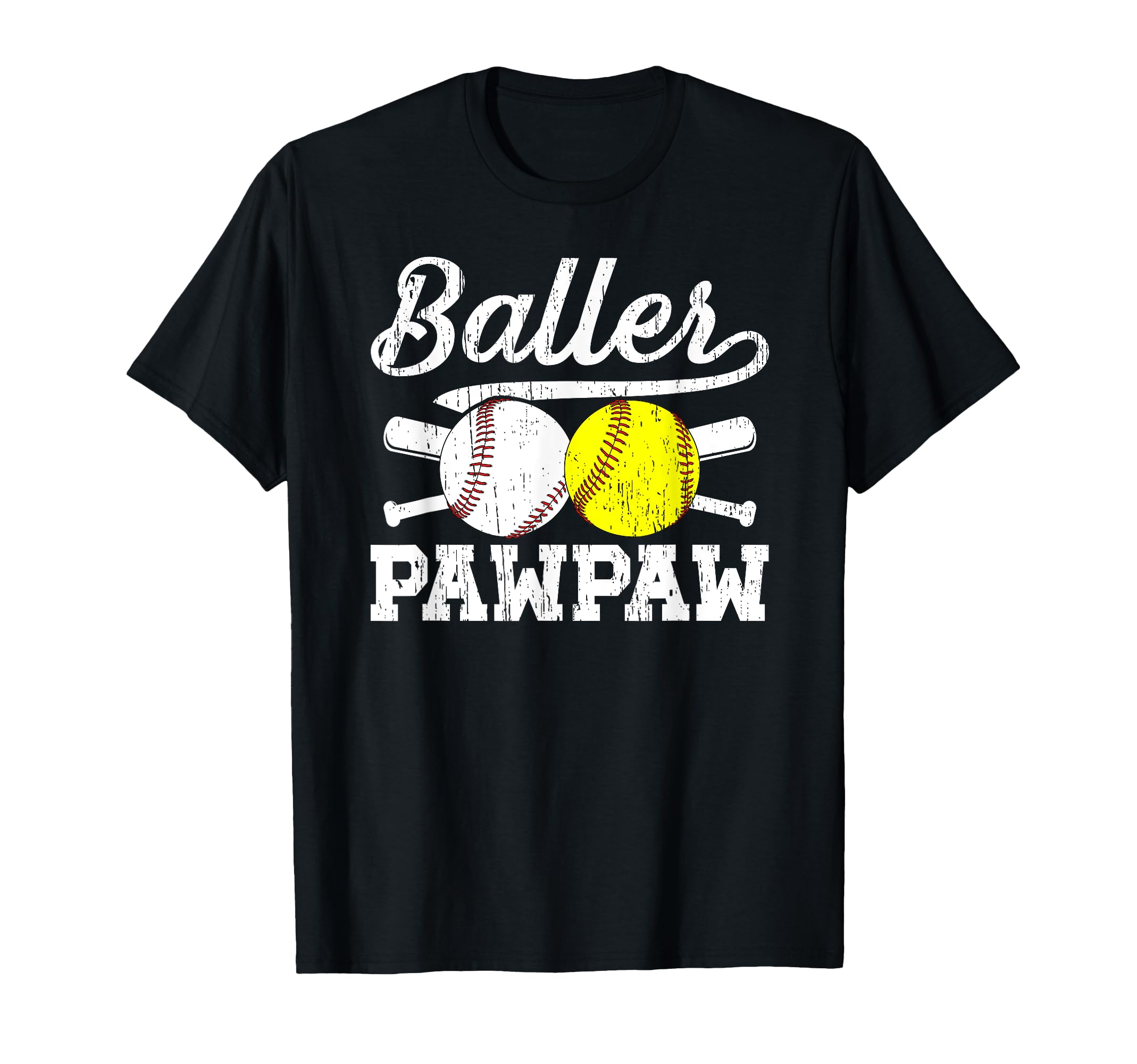 Baller Pawpaw Proud Softball Baseball T-Shirt - Minimalist Print Unisex - T-Shirt, Sweatshirt, Hoodie