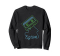 Eighties Cassette Tape Music Sweatshirt - Minimalist Print for Adults - T-Shirt, Sweatshirt, Hoodie