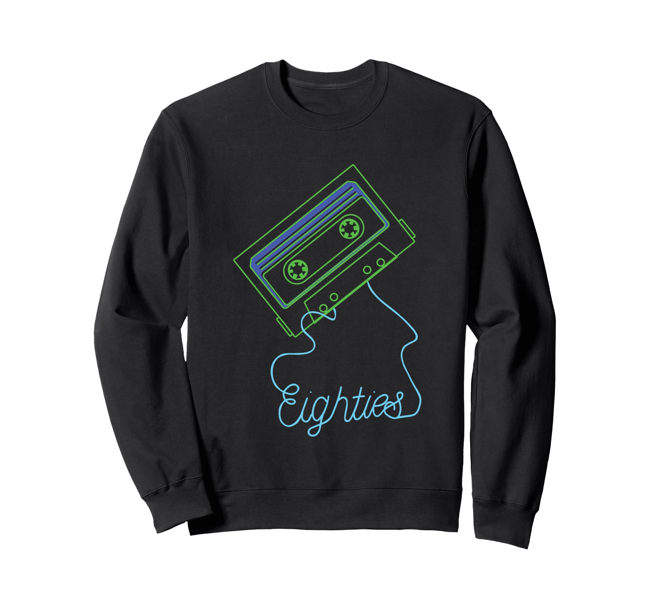 Eighties Cassette Tape Music Sweatshirt - Minimalist Print for Adults - T-Shirt, Sweatshirt, Hoodie