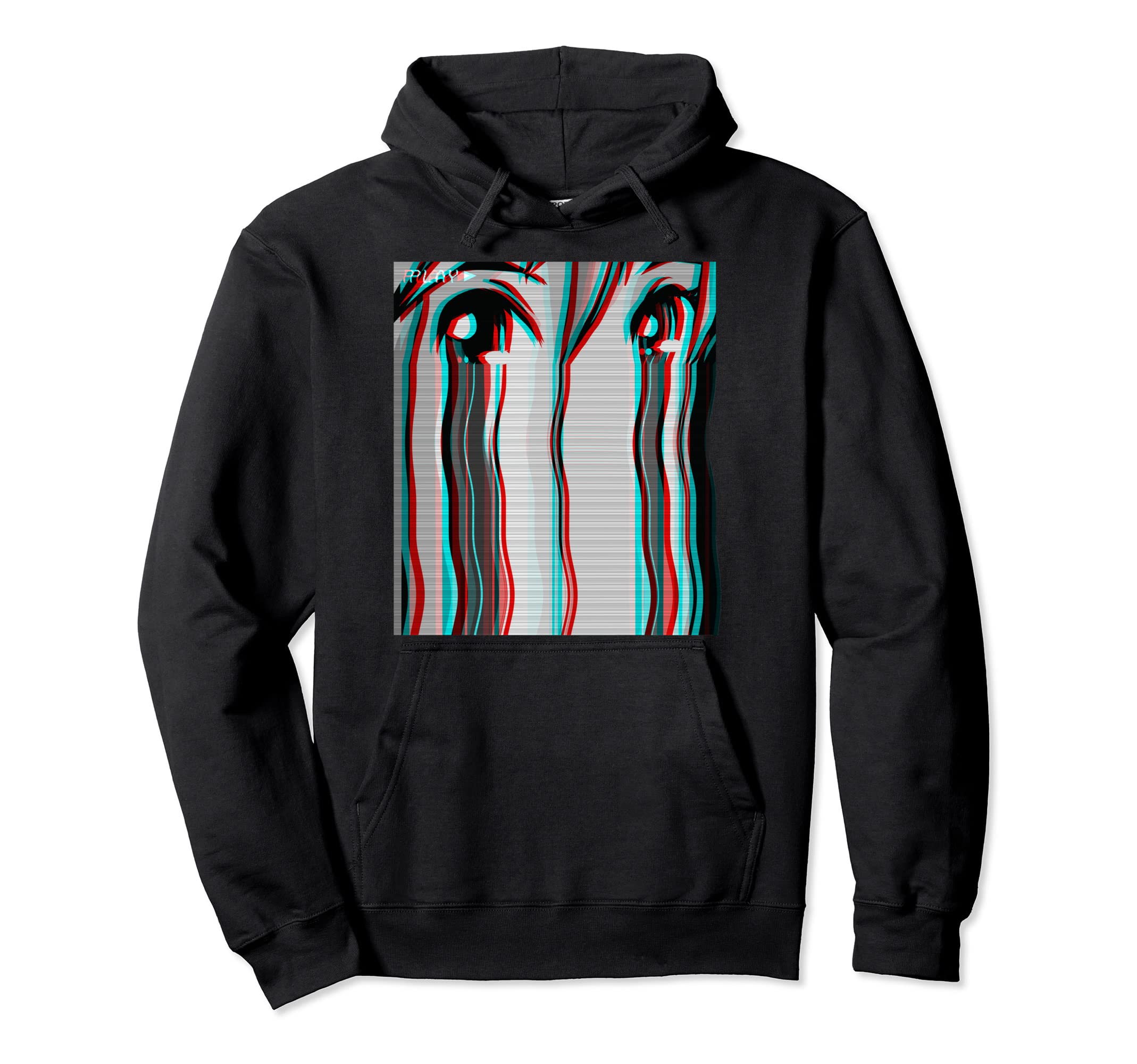 Sad Anime Harajuku Vaporwave Hoodie - Fun Novelty Design Men Women - T-Shirt, Sweatshirt, Hoodie