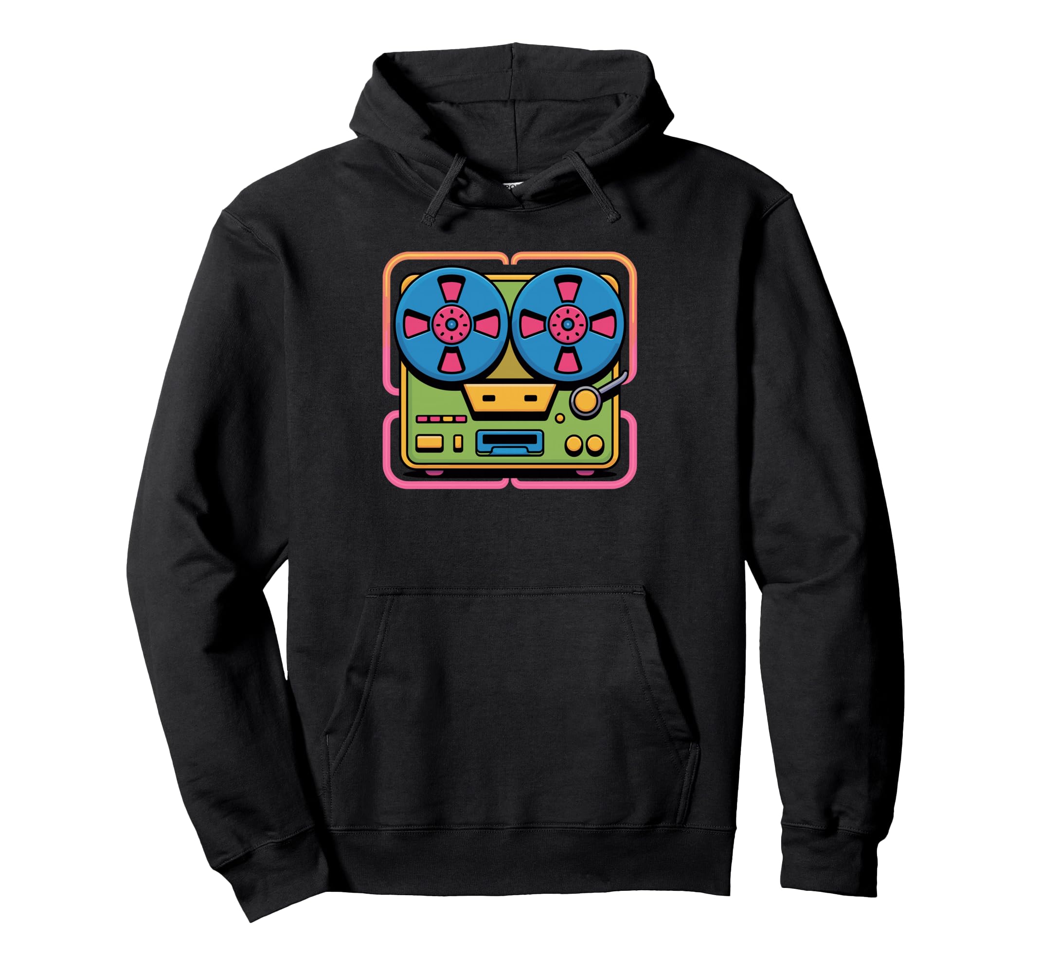 Cassette Tape Old School Hip Hop Hoodie - Casual Everyday Wear Men Women - T-Shirt, Sweatshirt, Hoodie