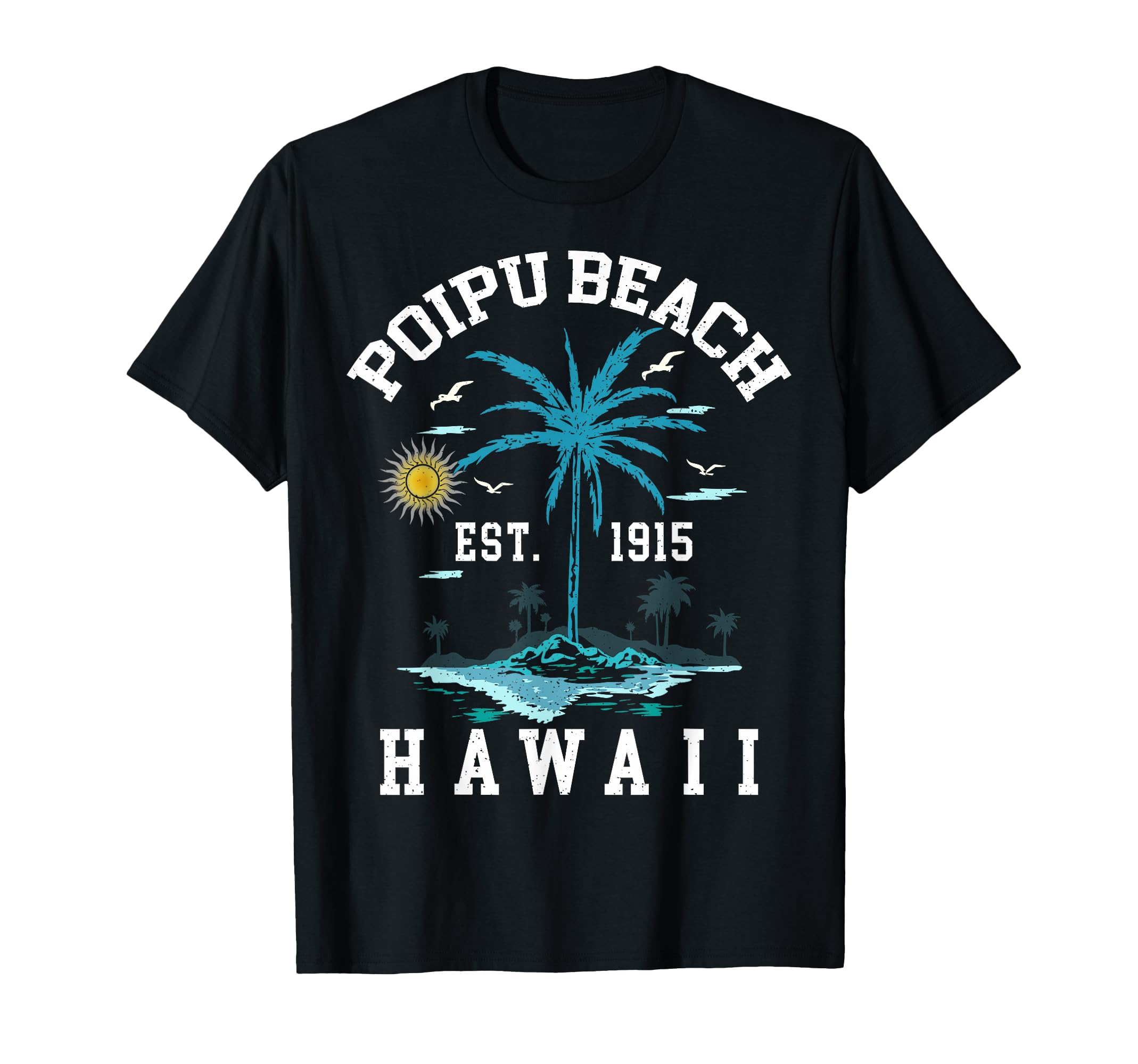Poipu Beach Hawaii Hi Sunset T-Shirt - Minimalist Print Unisex - T-Shirt, Sweatshirt, Hoodie