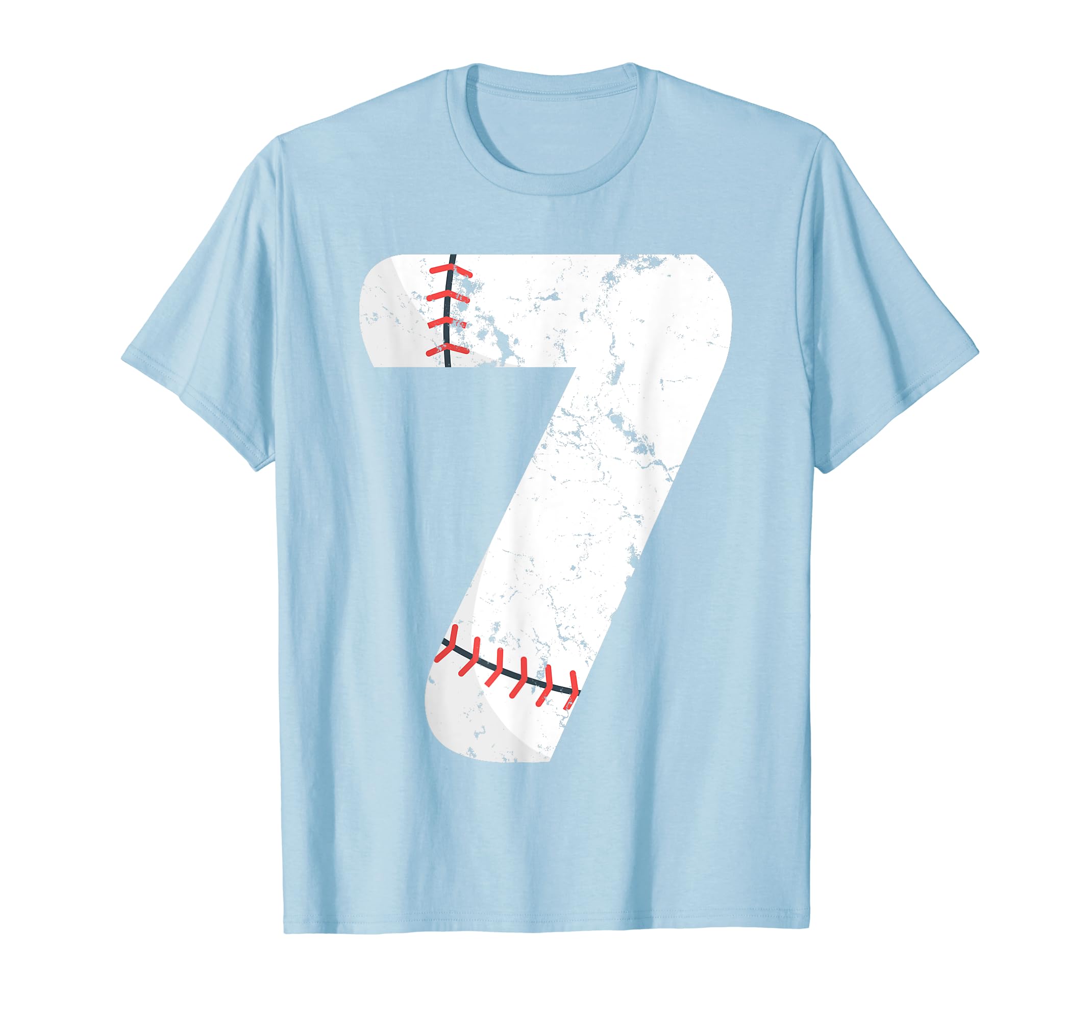 Number 7 Baseball Distressed Team T-Shirt - Aesthetic Graphic Men Women - T-Shirt, Sweatshirt, Hoodie