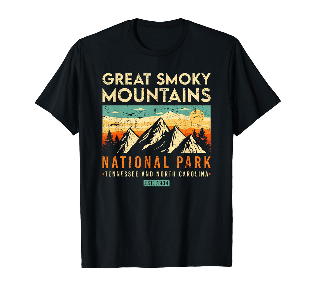 Smoky Mountains Est 1934 Nc National Park T-Shirt - Unique Graphic Unisex - T-Shirt, Sweatshirt, Hoodie