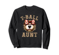 T Ball Aunt Ball Bow Baseball Teen Sweatshirt - Minimalist Print for Adults - T-Shirt, Sweatshirt, Hoodie