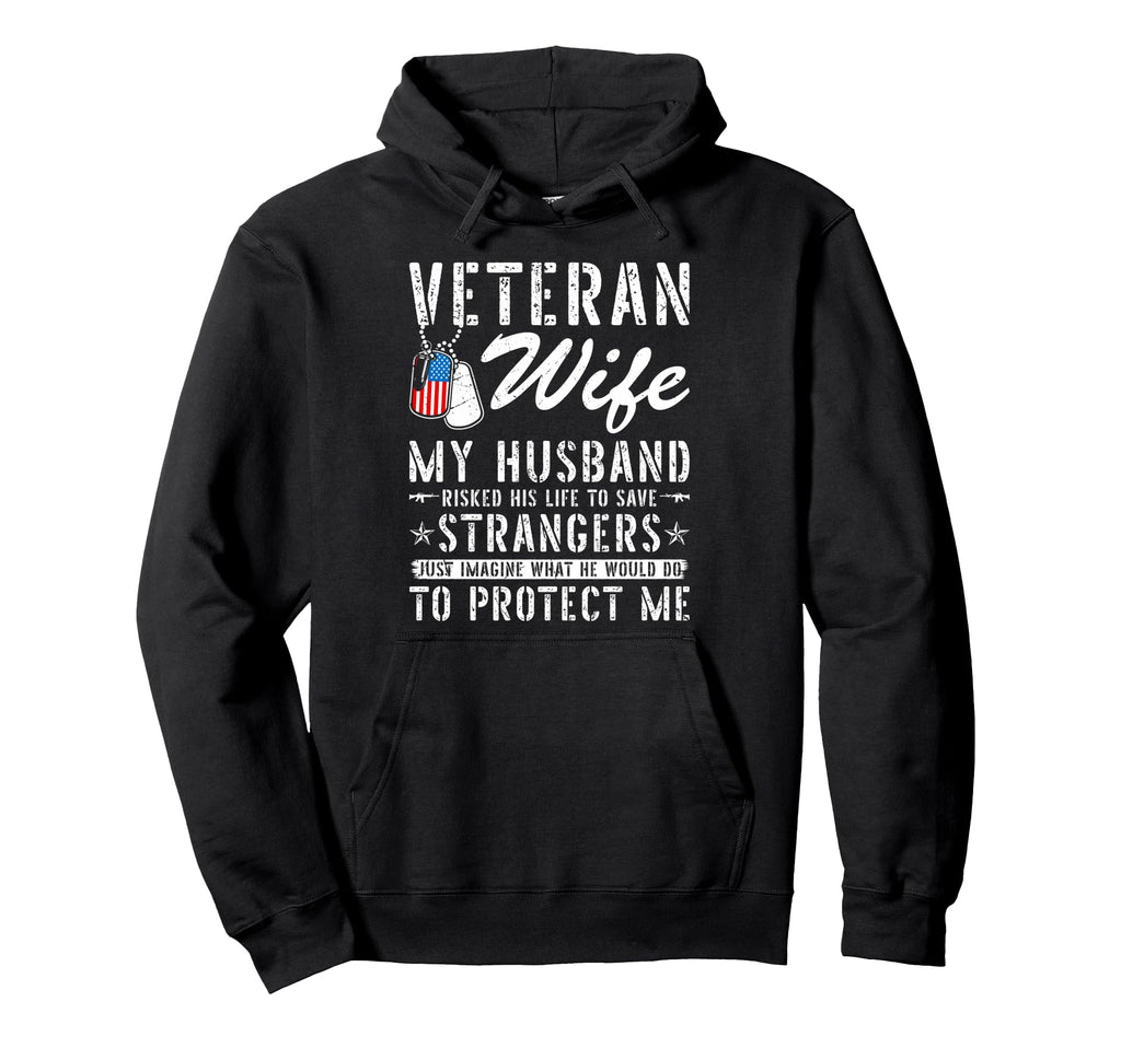 Veteran Wife Us Veteran Army Husband Hoodie - Aesthetic Graphic Men Women - T-Shirt, Sweatshirt, Hoodie