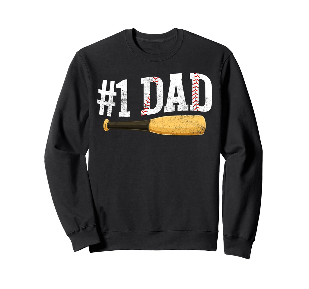 Baseball Player Dad Papa Number One Sweatshirt - Custom Art Print Unisex - T-Shirt, Sweatshirt, Hoodie