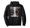 Xray Skeleton Red Butterfly Egirl Y2K Hoodie - Minimalist Print Men Women - T-Shirt, Sweatshirt, Hoodie