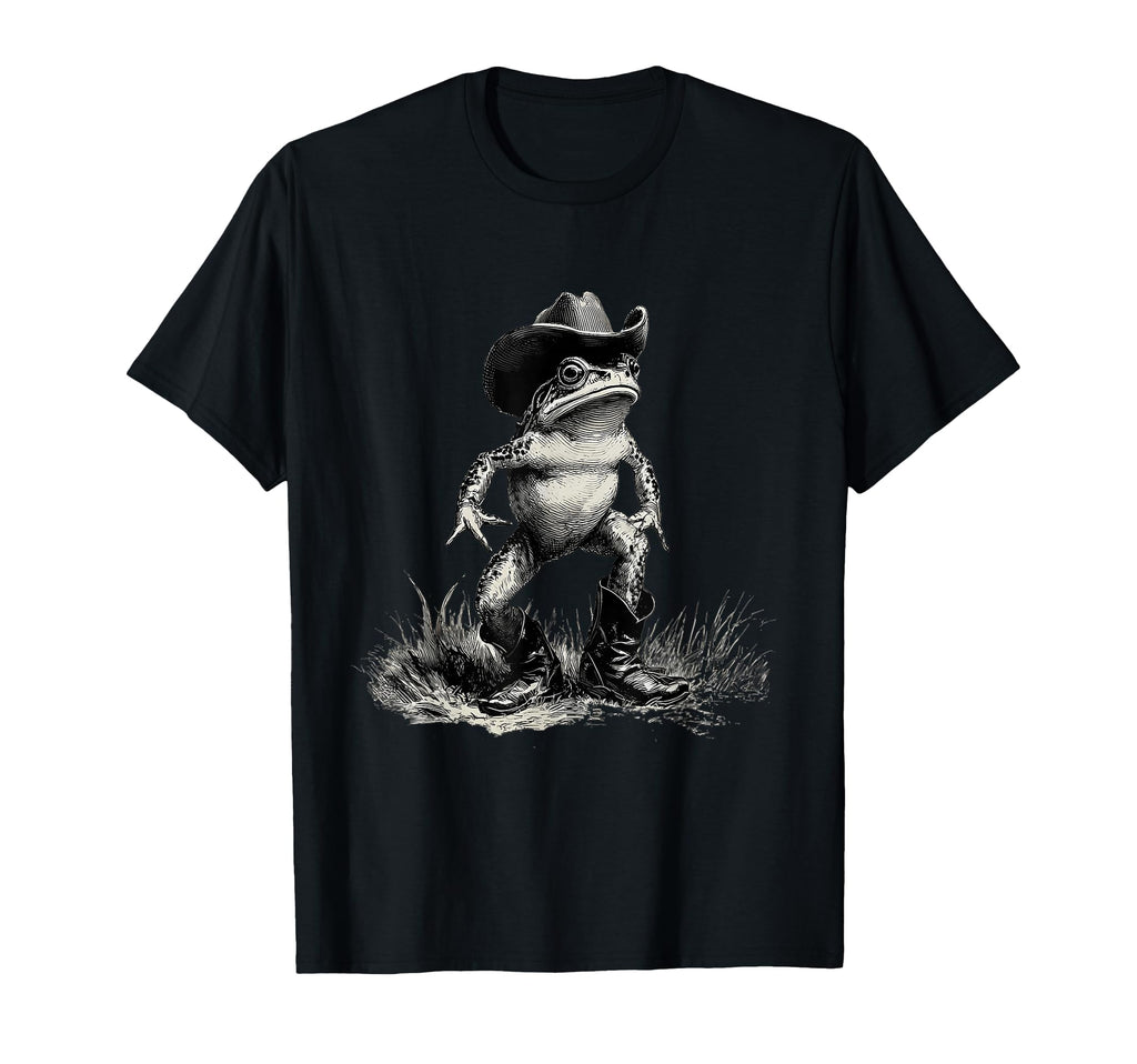 Country Cowboy Frog Toad Rodeo Cowgirl T-Shirt - Fun Novelty Design Unisex - T-Shirt, Sweatshirt, Hoodie
