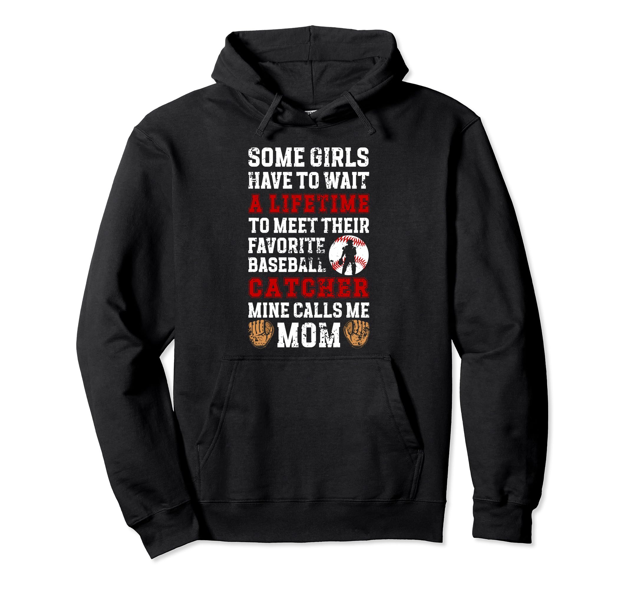 Favorite Baseball Catcher Mom Baseball Hoodie - Custom Art Print Unisex - T-Shirt, Sweatshirt, Hoodie