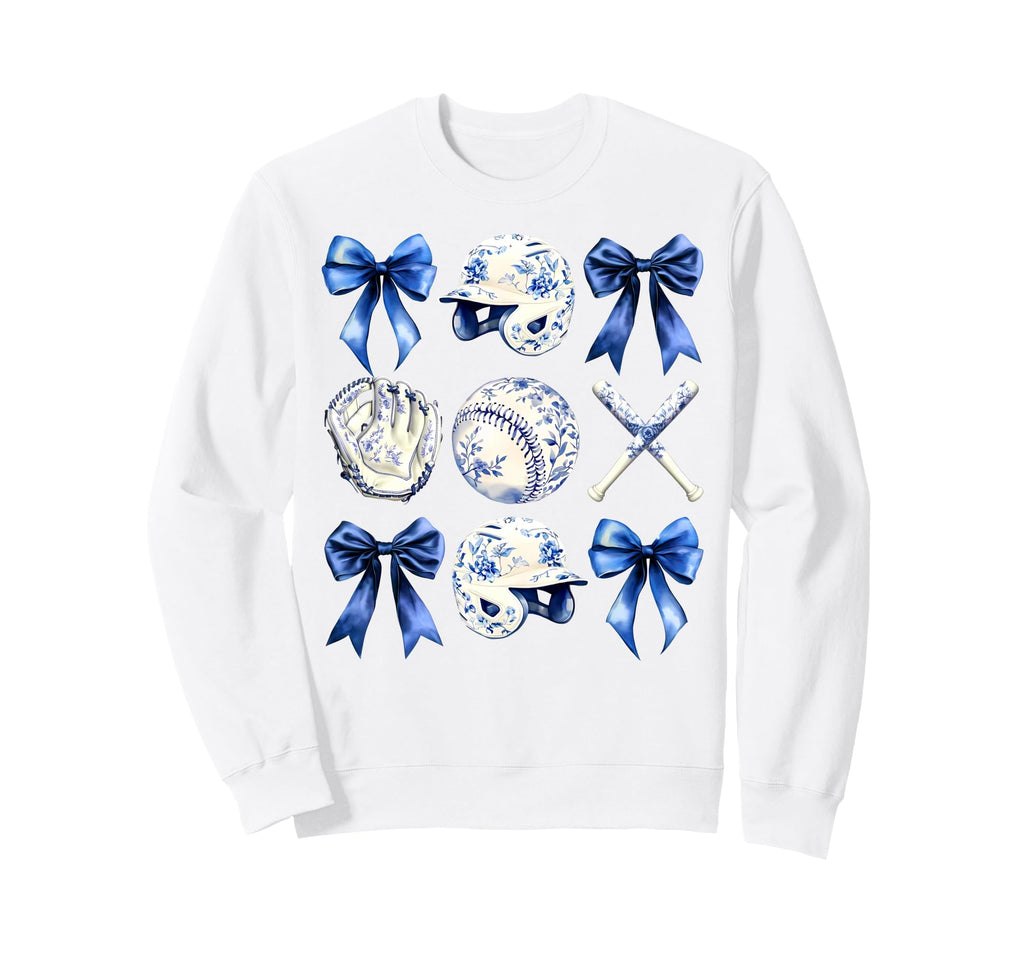 Baseball Coquette Bow Baseball Mama Sweatshirt - Graphic Print for Adults - T-Shirt, Sweatshirt, Hoodie
