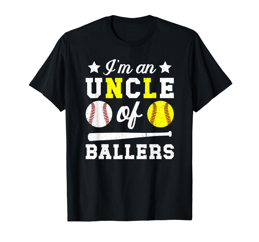 Im Uncle Ballers Baseball Softball Uncle T-Shirt - Unique Graphic Men Women - T-Shirt, Sweatshirt, Hoodie