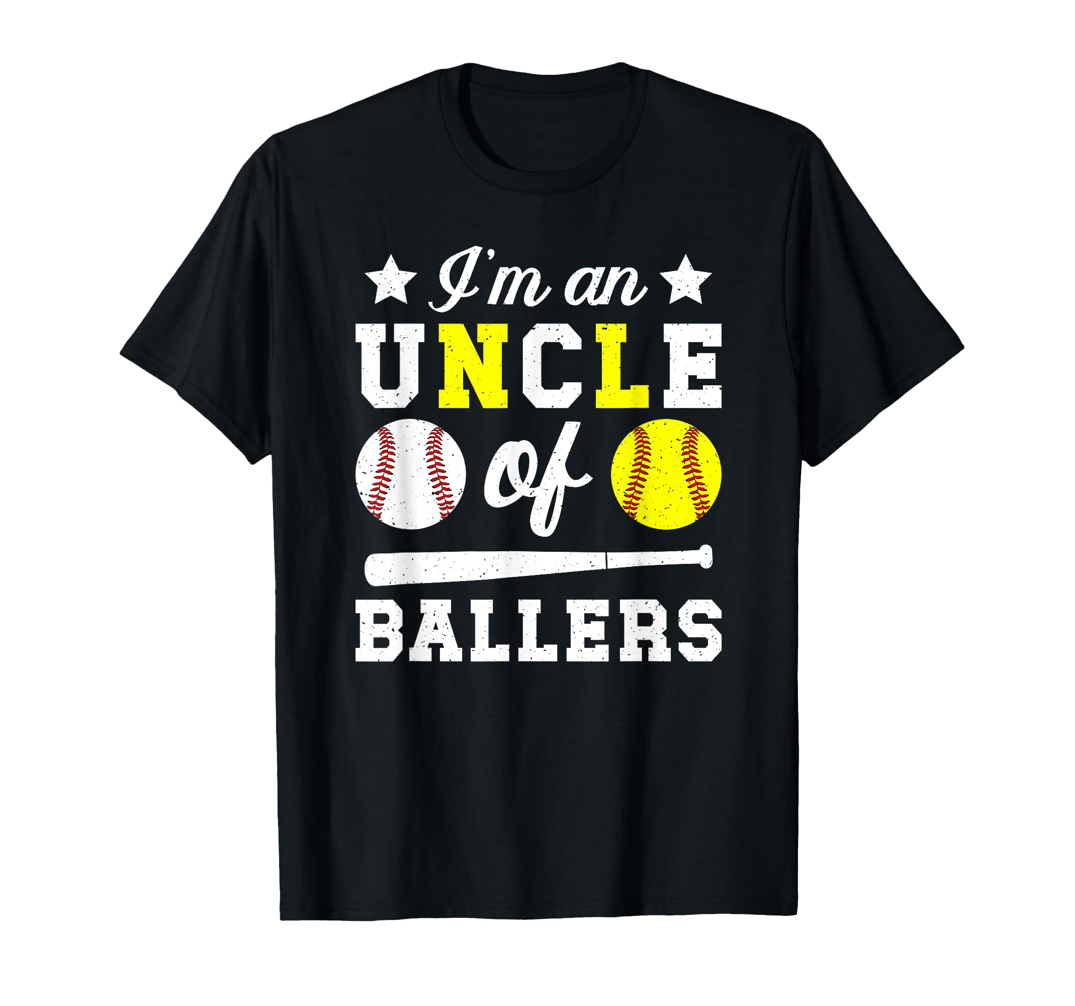 Im Uncle Ballers Baseball Softball Uncle T-Shirt - Unique Graphic Men Women - T-Shirt, Sweatshirt, Hoodie
