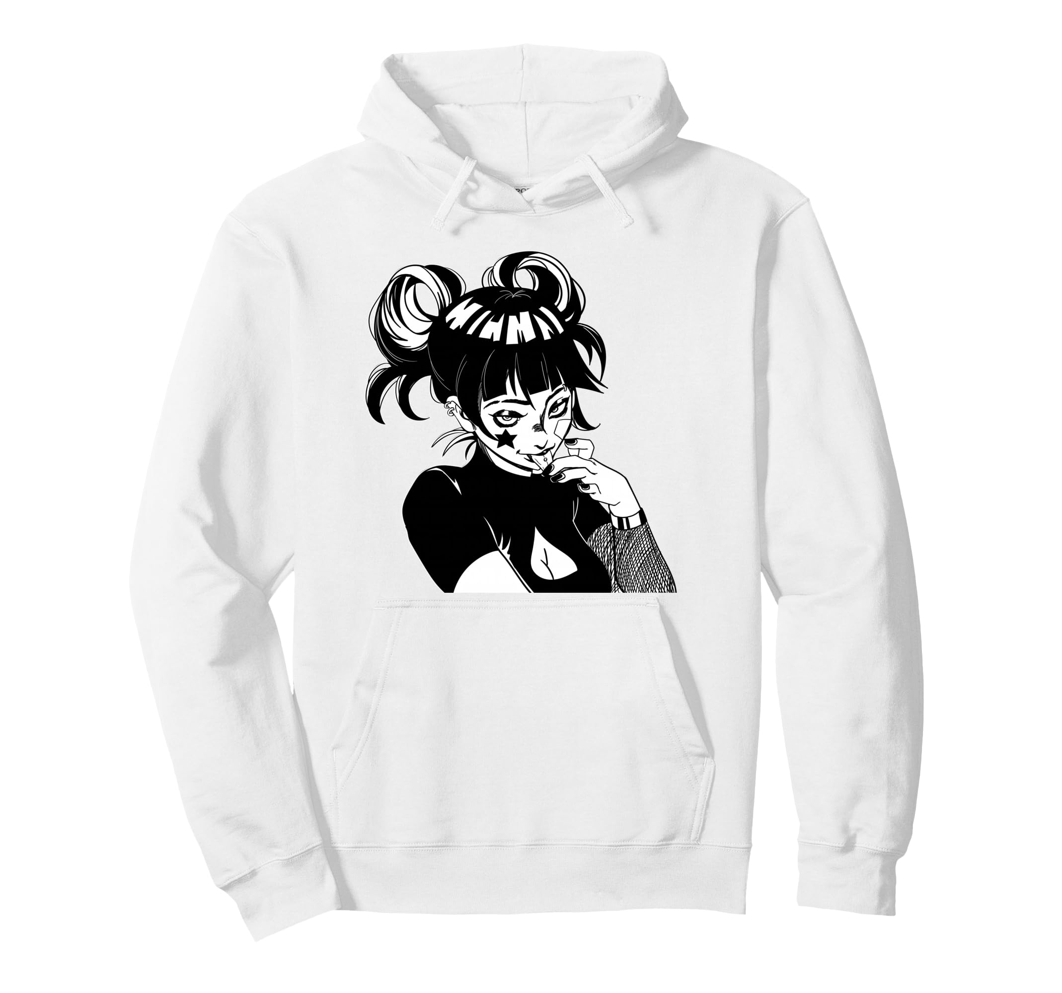 Goth Anime Aesthetic Gothic Indie Hoodie - Minimalist Print for Adults - T-Shirt, Sweatshirt, Hoodie