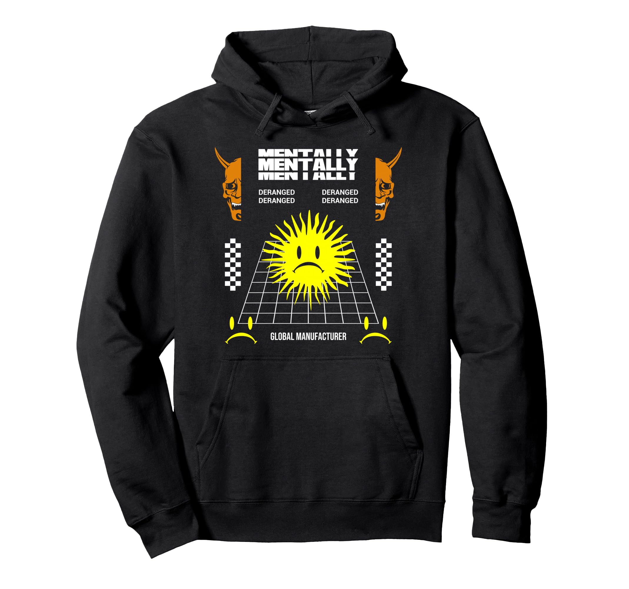 Mentally Deranged Aesthetic Edgy Hoodie - Graphic Print for Adults - T-Shirt, Sweatshirt, Hoodie