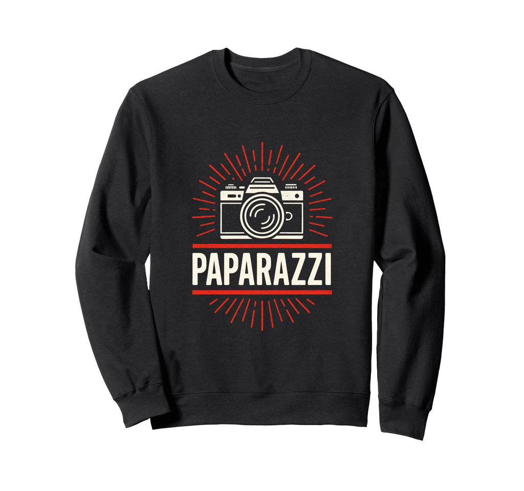 Paparazzi Camera Photography Art Sweatshirt - Trendy Graphic Unisex - T-Shirt, Sweatshirt, Hoodie