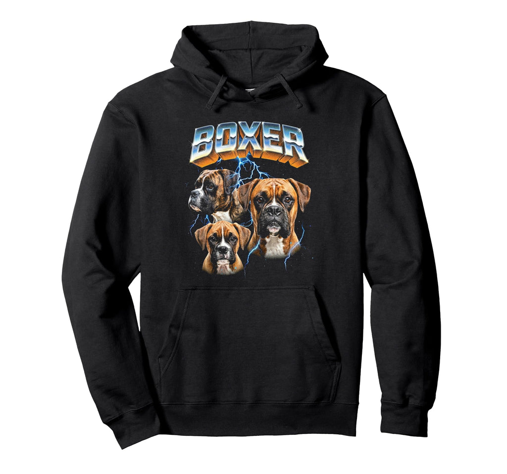 Boxer 80S Dog Lover Funny 90S Hoodie - Fun Novelty Design Men Women - T-Shirt, Sweatshirt, Hoodie
