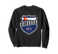 Distressed Usa And Colorado Flag Sweatshirt - Aesthetic Graphic Unisex - T-Shirt, Sweatshirt, Hoodie