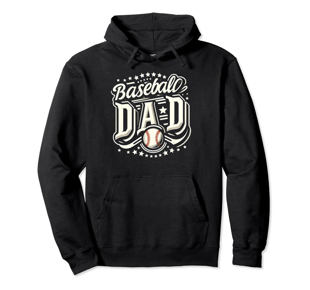 Baseball Dad Fathers Day Hoodie - Minimalist Print Men Women - T-Shirt, Sweatshirt, Hoodie