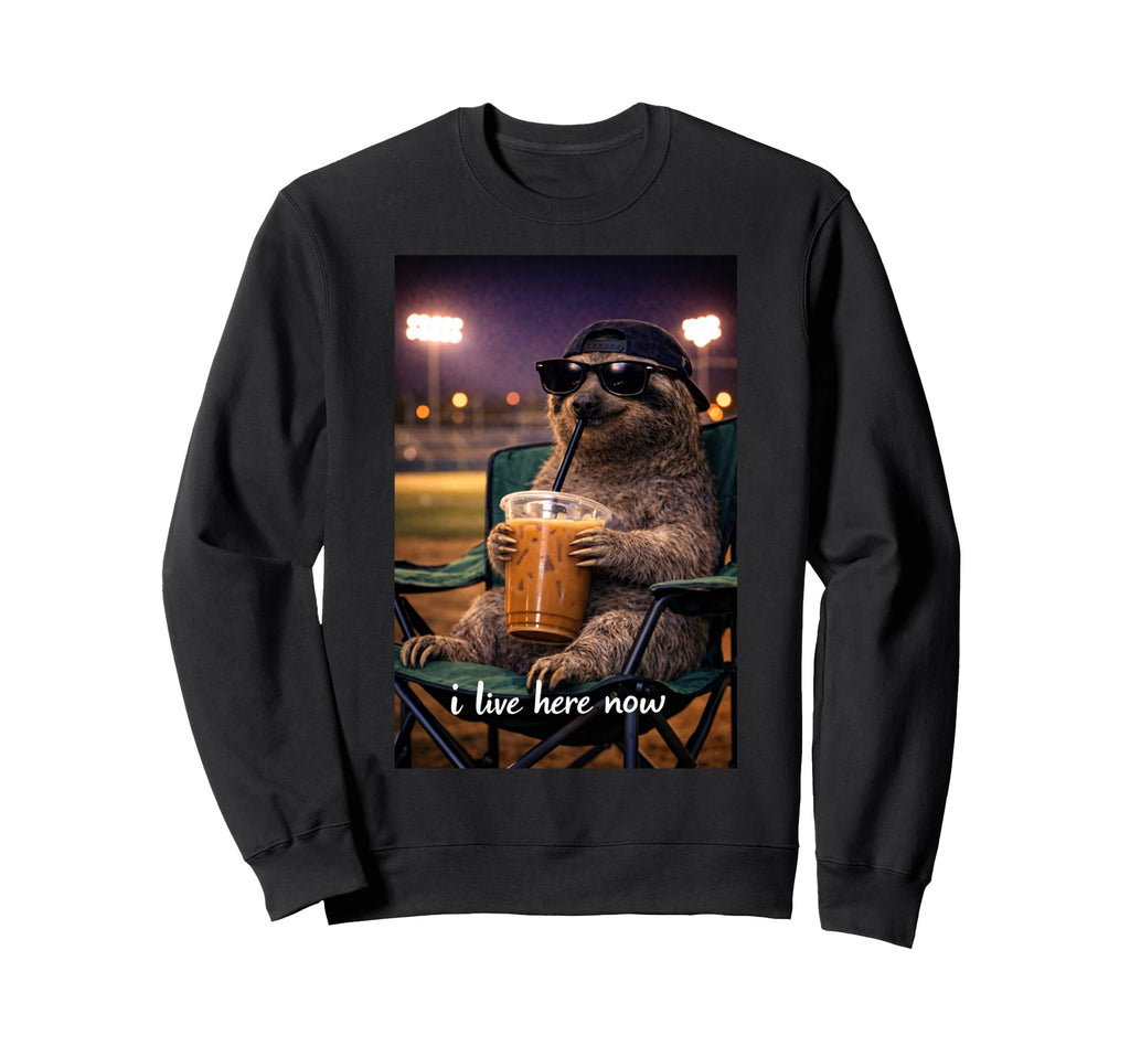 Funny Sloth Ballfield Baseball Sweatshirt - Aesthetic Graphic Men Women - T-Shirt, Sweatshirt, Hoodie