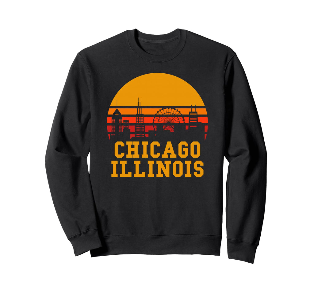 Chicago Illinois Skyline Souvenir Sweatshirt - Graphic Print for Adults - T-Shirt, Sweatshirt, Hoodie