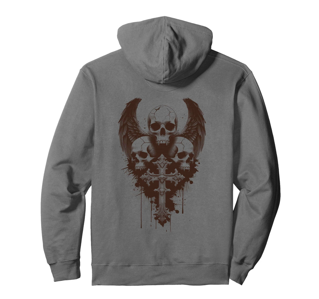 Skull Cross Y2K Goth Alt Grunge Gothic Hoodie - Trendy Graphic for Adults - T-Shirt, Sweatshirt, Hoodie