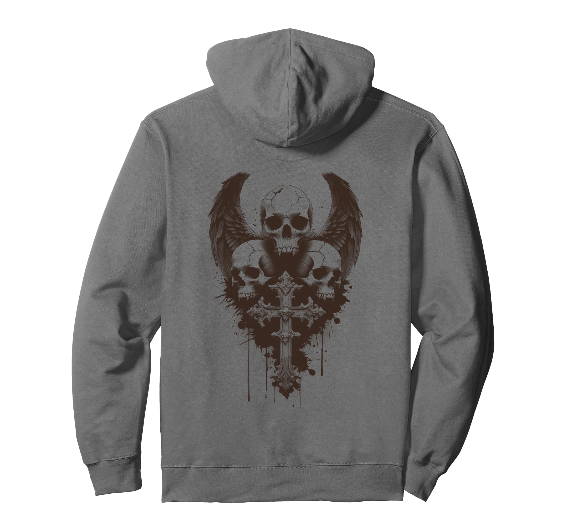 Skull Cross Y2K Goth Alt Grunge Gothic Hoodie - Trendy Graphic for Adults - T-Shirt, Sweatshirt, Hoodie