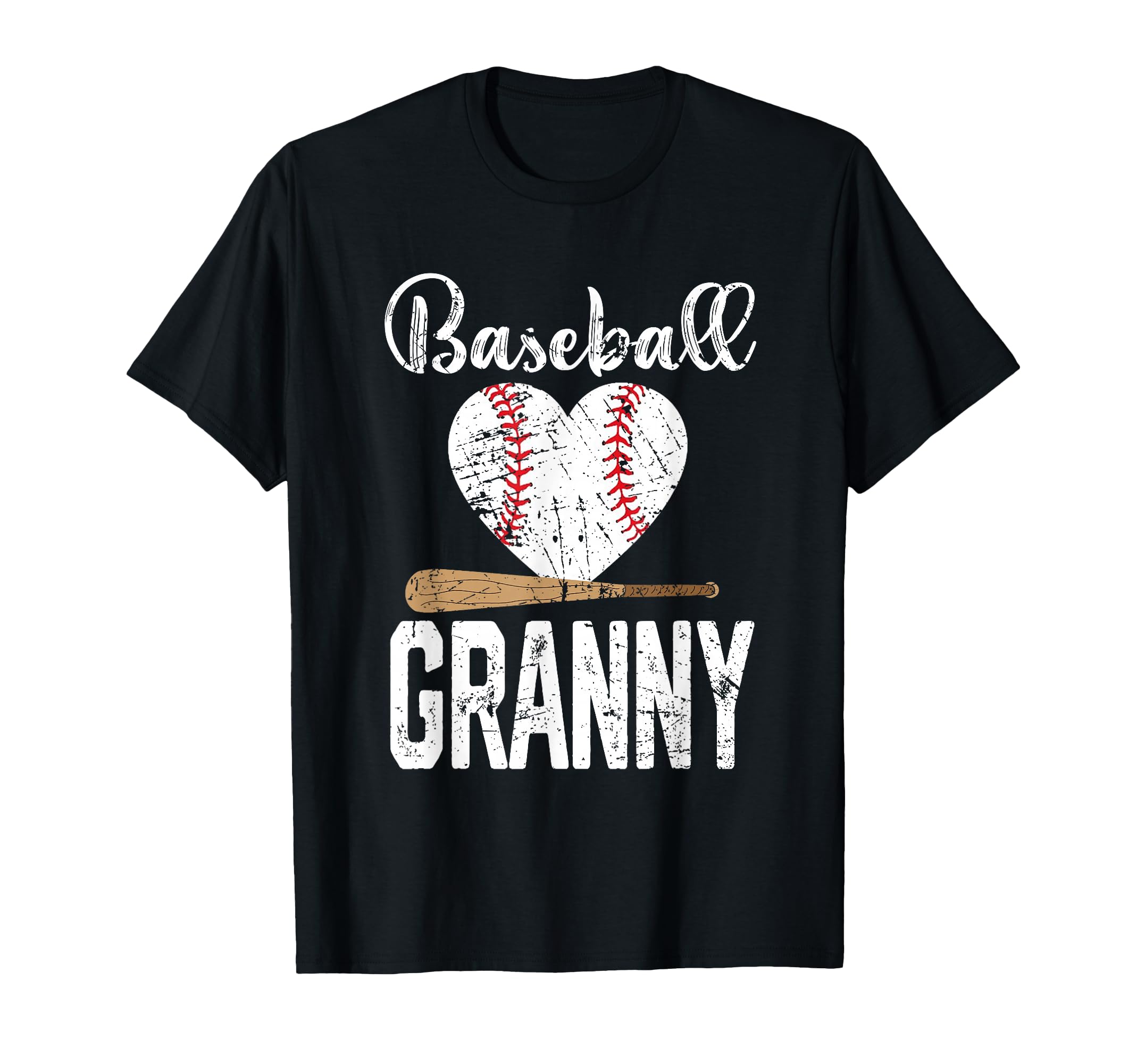 Baseball Heart Granny Baseball Player T-Shirt - Trendy Graphic for Adults - T-Shirt, Sweatshirt, Hoodie