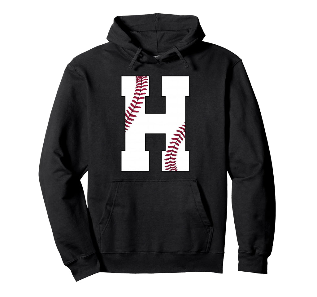 H Baseball Initial Personalized Letter Name Hoodie - Graphic Print Unisex - T-Shirt, Sweatshirt, Hoodie