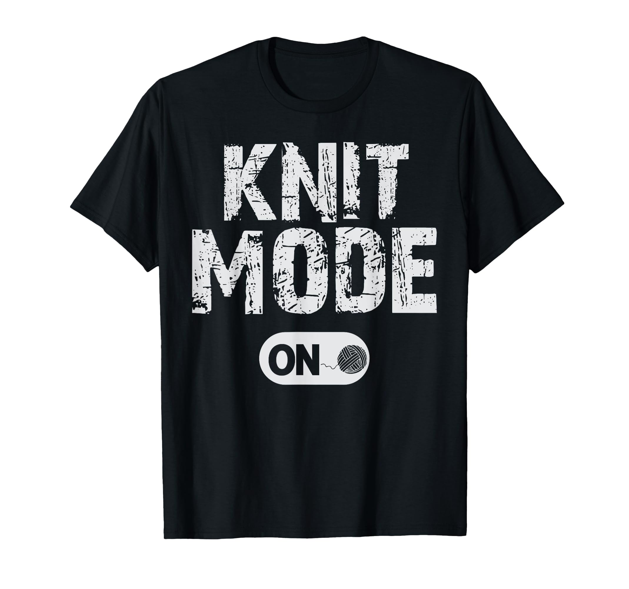 Funny Knit Mode Distressed Knitting T-Shirt - Graphic Print for Adults - T-Shirt, Sweatshirt, Hoodie