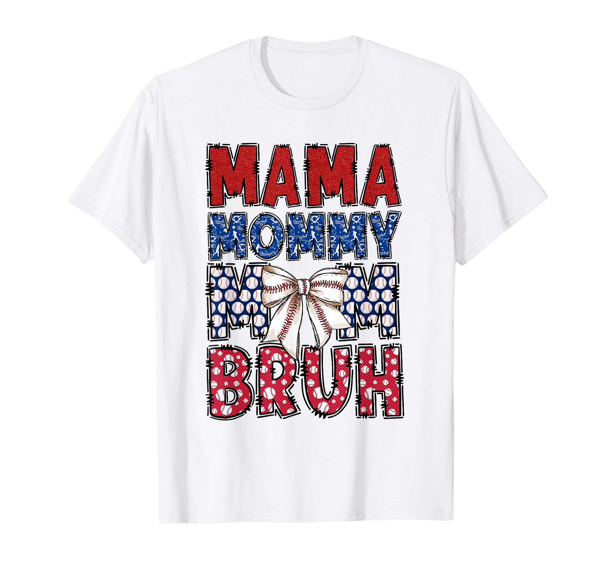 Mama Mommy Mom Bruh Baseball Moms T-Shirt - Minimalist Print for Adults - T-Shirt, Sweatshirt, Hoodie