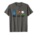 Peace Love Golf Leopard Heart Peace T-Shirt - Novelty Apparel Men Women - T-Shirt, Sweatshirt, Hoodie