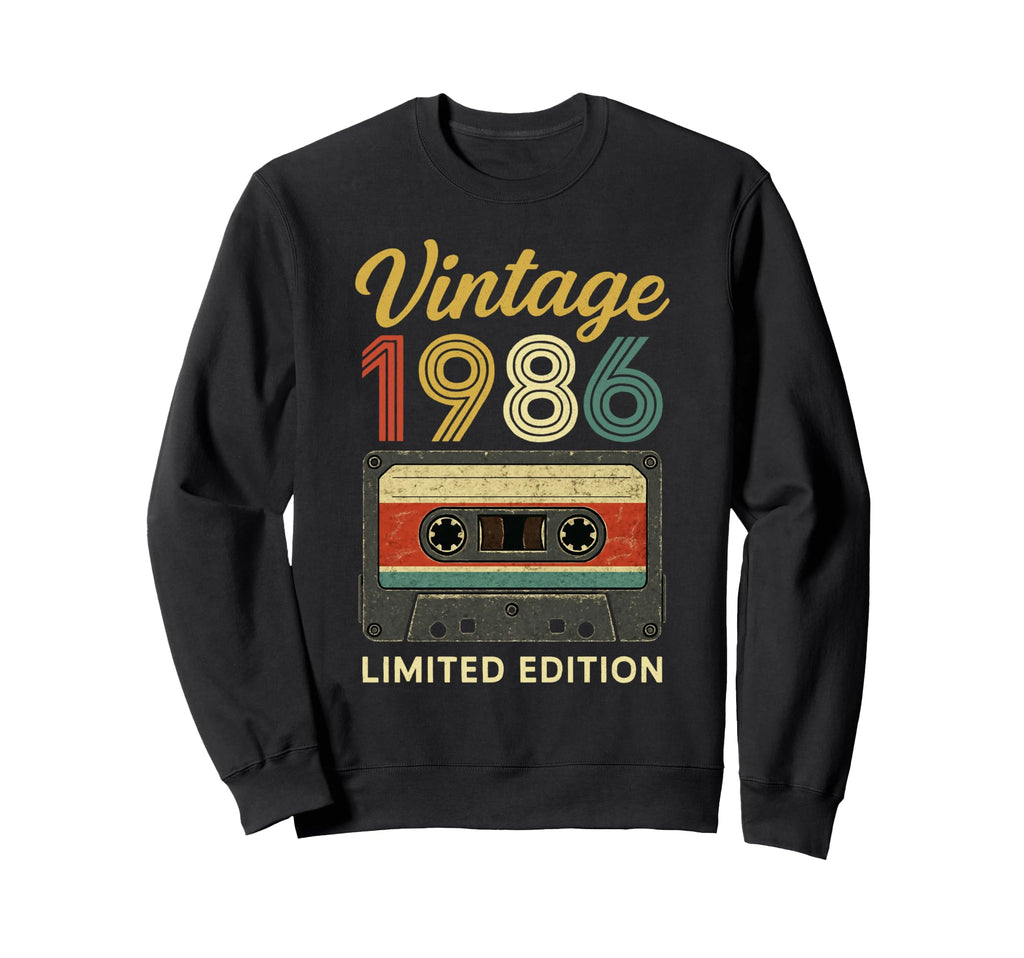 1986 Cassette Tape 40Th Birthday Sweatshirt - Aesthetic Graphic Unisex - T-Shirt, Sweatshirt, Hoodie