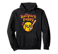 Ballpark Poppy Softball And Baseball Hoodie - Minimalist Print Men Women - T-Shirt, Sweatshirt, Hoodie